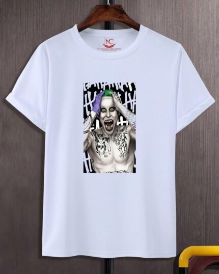 Joker's Smile Graphic Printed White T-Shirt-1747