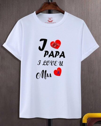 Papa & Maa Love Forever Graphic Tee-1763