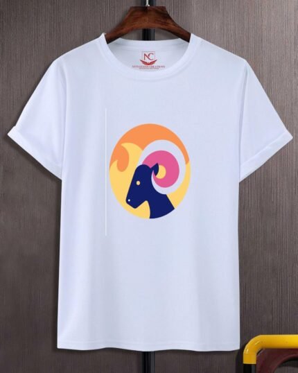 Legendary Goat Graphic Print White T-Shirt-1767