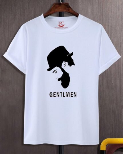 Gentlemen Graphic Printed White T-Shirt-1779