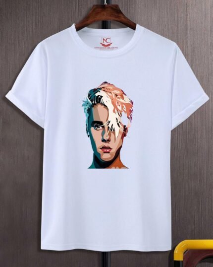 Justin Bieber Graphic Printed White T-Shirt-1783