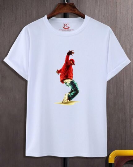 Krump Graphic Printed White T-Shirt-1785