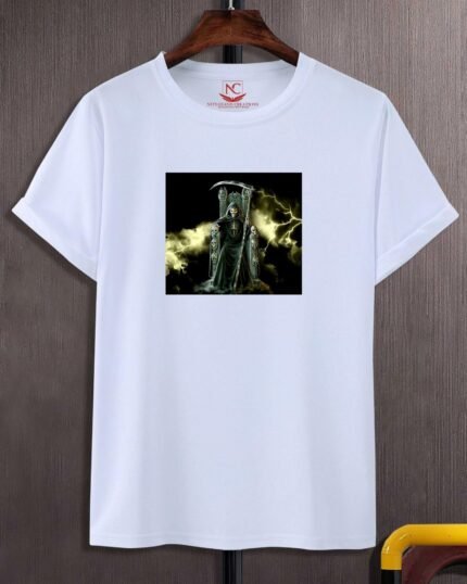 San La Muerte Graphic Printed White T-Shirt-181