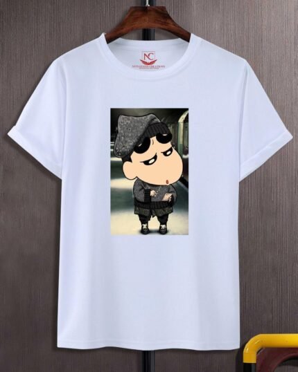Shin-chan Graphic Printed White T-Shirt-182