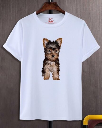 Doggone Cute Graphic Printed White T-Shirt-1829