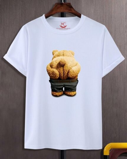 Cuddle Buddy Teddy Bear Graphic Printed Tee-1832