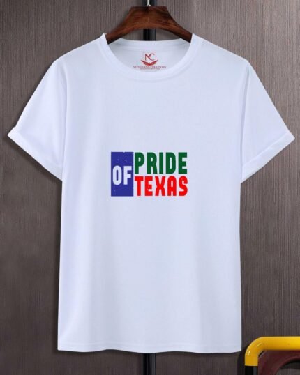 Pride of Texas Graphic Printed White Tee-1847