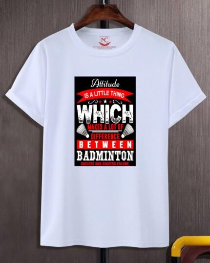 Badminton Passion Graphic Printed Tee-1924