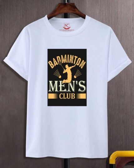 Men's Badminton Graphic Printed Tee-1929