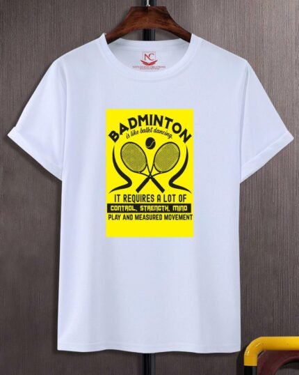 Badminton Passion Graphic Printed Tee-1931