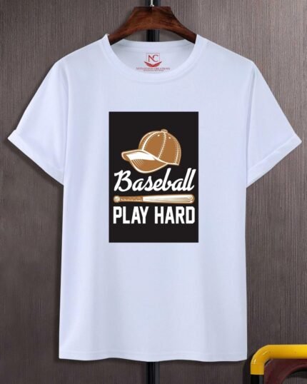 Play Hard Graphic Baseball Tee-1935