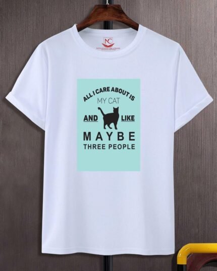 Maybe Graphic Printed White Tee-1961