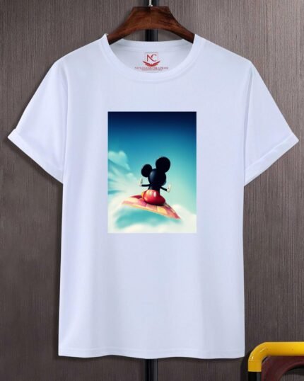 Mickey Mouse Graphic Printed White T-Shirt-202