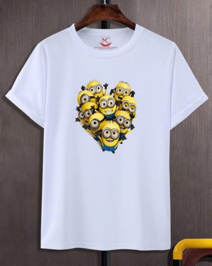 Minions Mischief Graphic Printed White T-Shirt-207