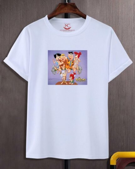 Vintage Wilma Flintstone Graphic Printed White T-Shirt-218