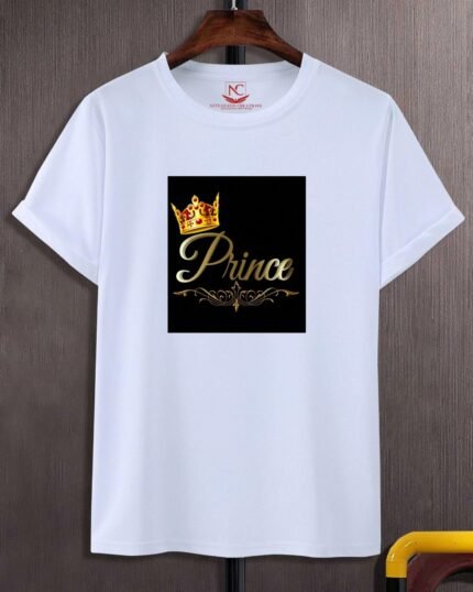 Prince Graphic Printed White T-Shirt-230