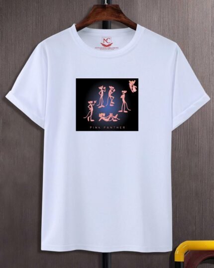 Pink Panther Iconic Graphic Printed White Tee-261
