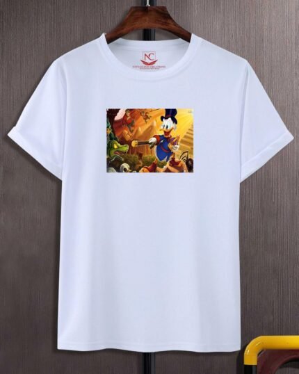 McDuck Adventure Graphic Printed White T-Shirt-266