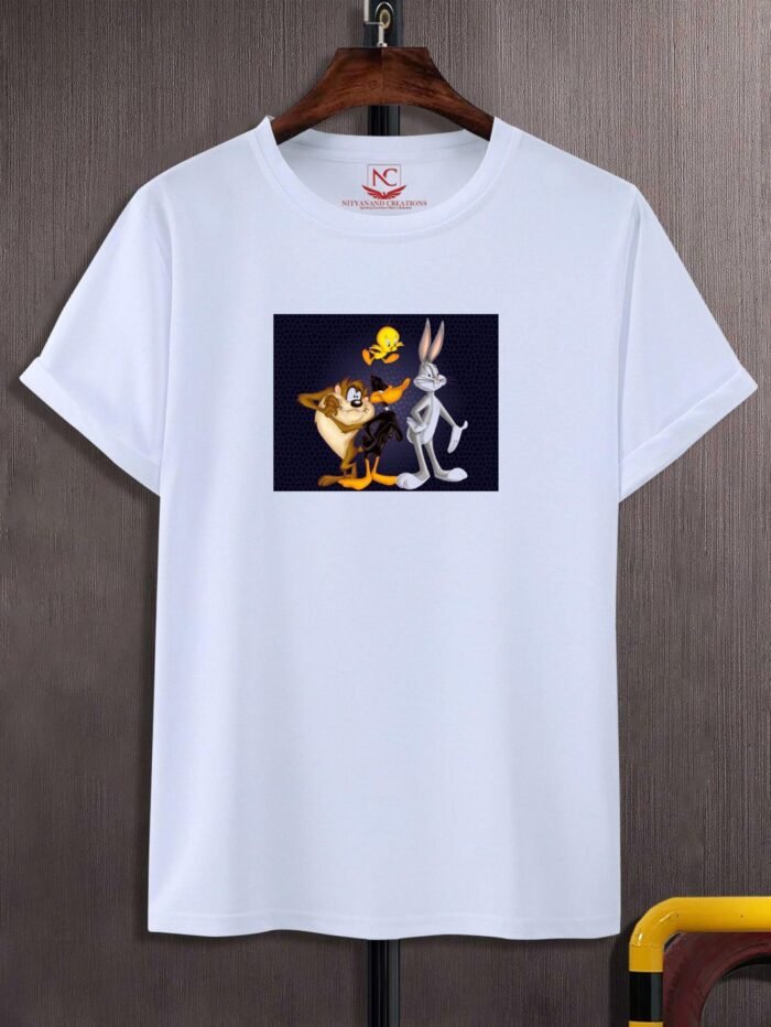 Looney Tunes Graphic Printed White T-Shirt-272