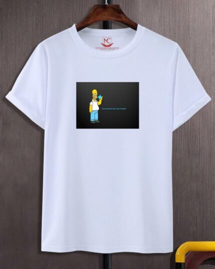 The Simpsons Classic Graphic Printed White Tee-321
