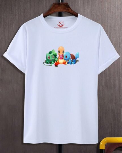 Pokémon Graphic Printed White T-Shirt-336