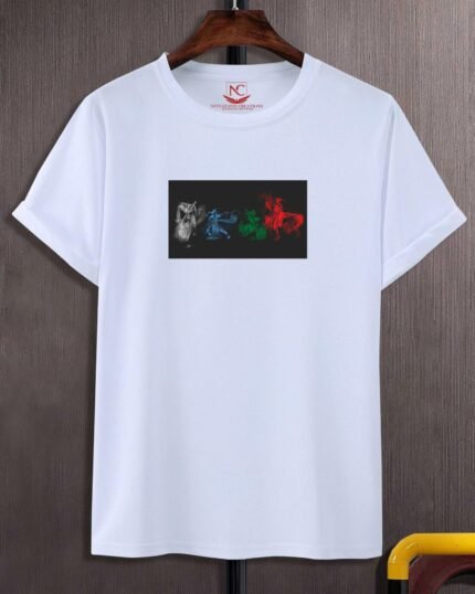 Artistic Fusion - Graphic Printed White T-Shirt-340