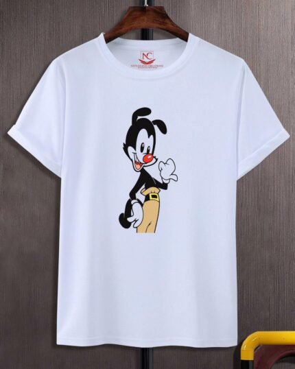 Wakko's Wild Ride Classic Cartoon Graphic Printed White T Shirt-363