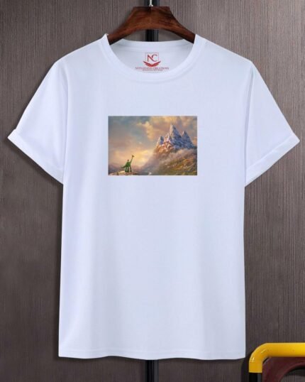 The Good Dinosaur Graphic Printed White T-Shirt-393