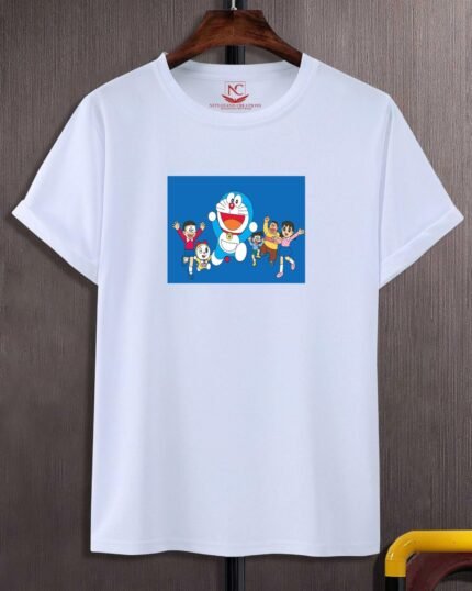 Nobita's Best Friend Doraemon White Graphic Shirt-398