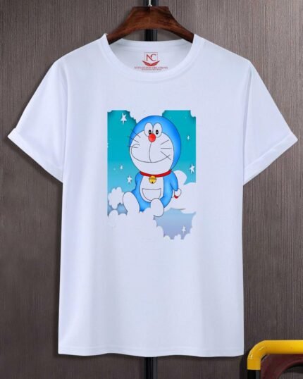 Nobita's Best Friend Doraemon White Graphic Shirt-399