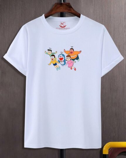 Nobita's Best Friend Doraemon White Graphic Shirt-400