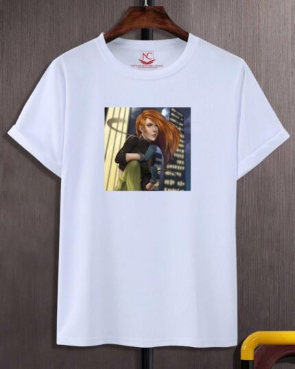 Kim Possible White Graphic Print T-Shirt-422
