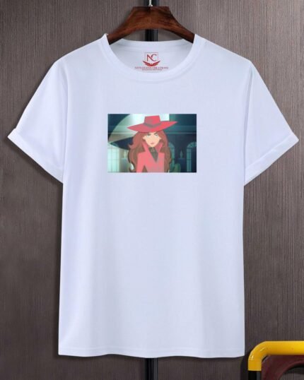 Carmen Sandiego Graphic Printed White T-Shirt-452