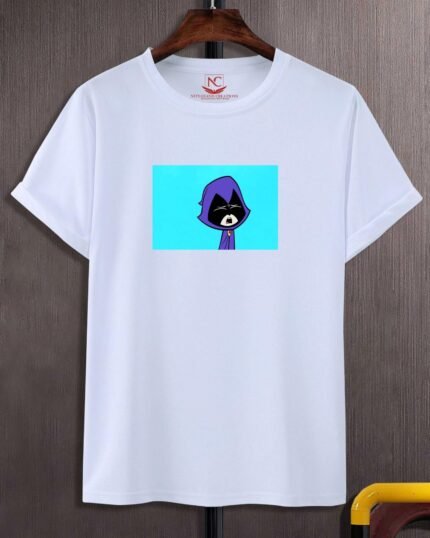 Beast Boy Graphic Print White T-Shirt-457
