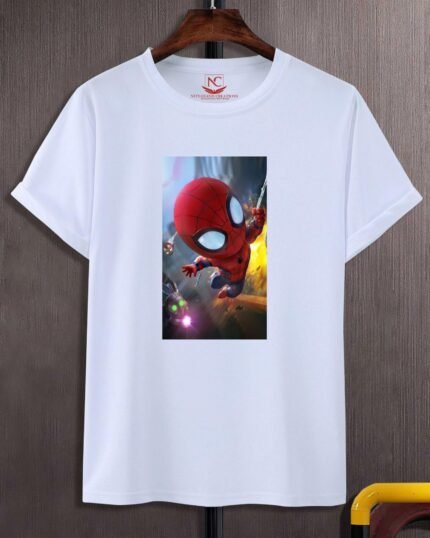 Spider-Man Graphic Printed White T-Shirt-468