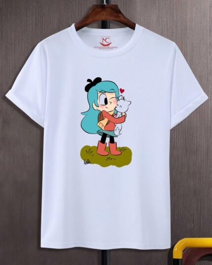 Ilda Hilda Twig Graphic Printed White T-Shirt-469