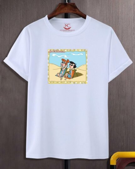 Betty Rubble Graphic Printed White T-shirt-477