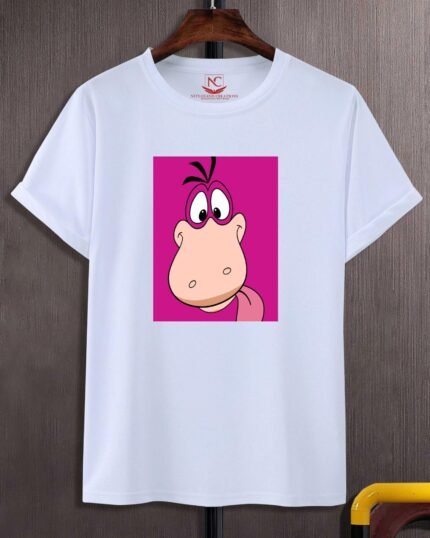 Hippo Graphic Printed White T-shirt-479