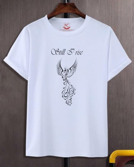 Phoenix Graphic Printed White T-Shirt-487