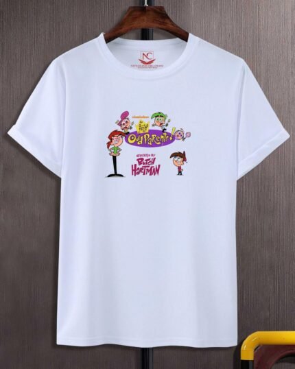 Timmy Turner Graphic Print White T-Shirt-513