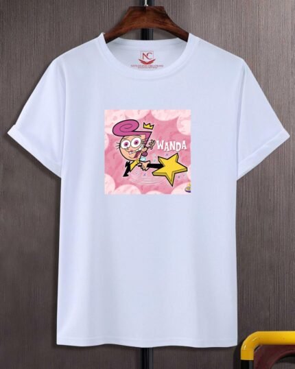 Wanda Graphic Printed White T-Shirt-530