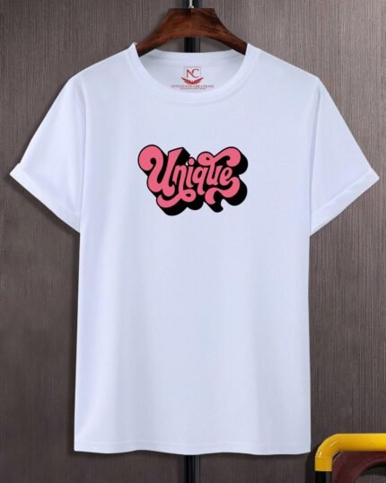 Unique Artistic Graphic Printed White T-Shirt-544