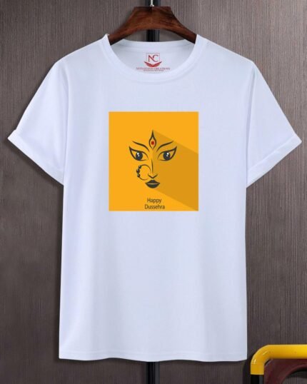 Vijayadashami Graphic Printed White T-Shirt-550