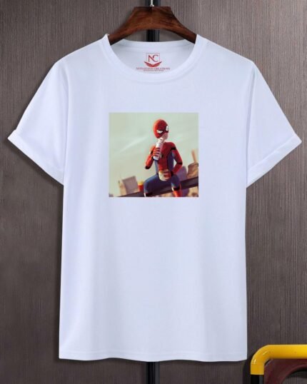 Spider-Man Graphic Printed White T-Shirt-557