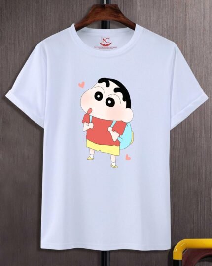 Shinchan Graphic Printed White T-Shirt-559