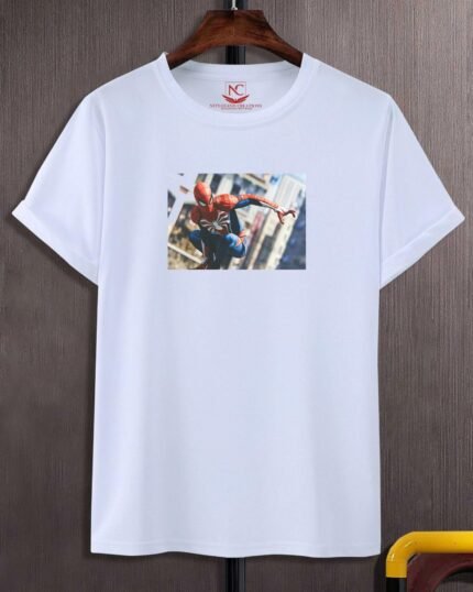 Spider-Man Graphic Printed White T-Shirt-562