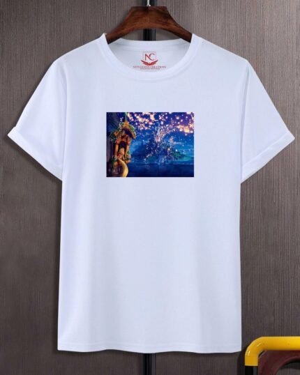 Rapunzel Graphic Printed White T-Shirt-572