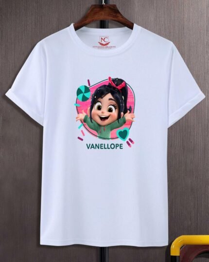 Vanellope Graphic Printed White T-Shirt-605