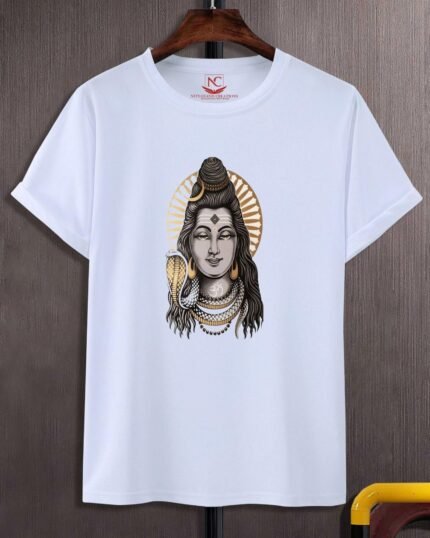 Mahadev Graphic Printed White T-Shirt-612