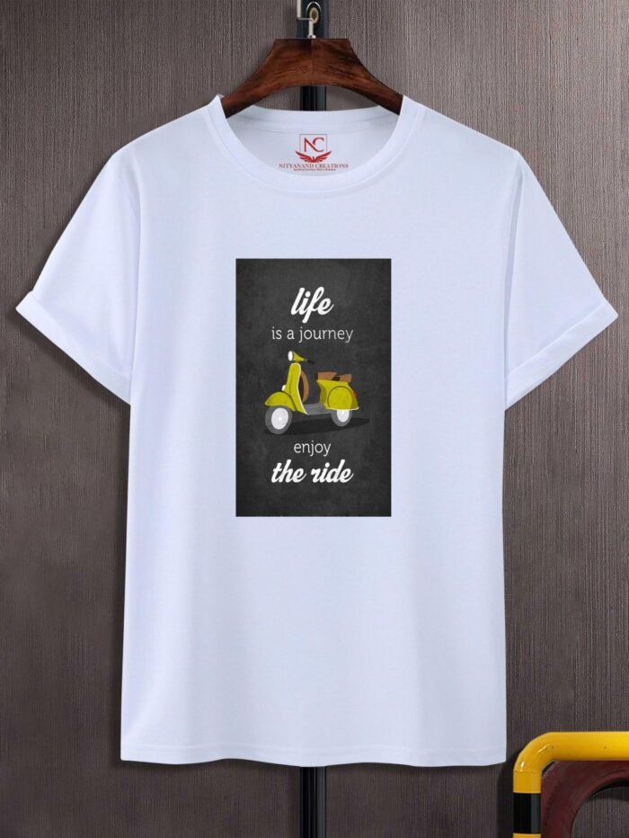 Life is a Journey: Enjoy the Ride Printed T-Shirt-1100002 - Image 2